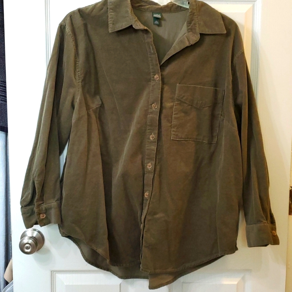 Wild Fable Olive Corduroy Shirt Jacket W/pockets XXL